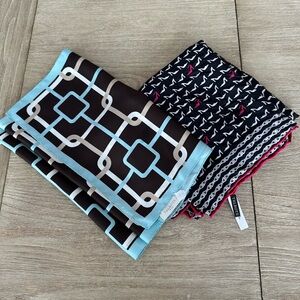 Lot of two VTG Talbots silk‎ scarves High Heels Geometric